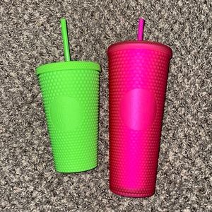 COPY - Starbucks studded bundle neon pink & green